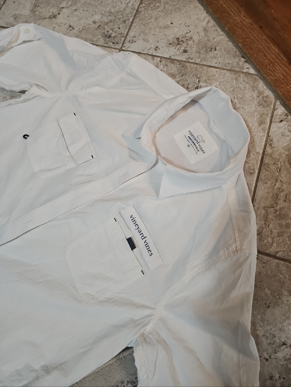 Vineyard Vines Performance Harbor Shirt Dress Coverup Size 10 - Picture 5 of 9